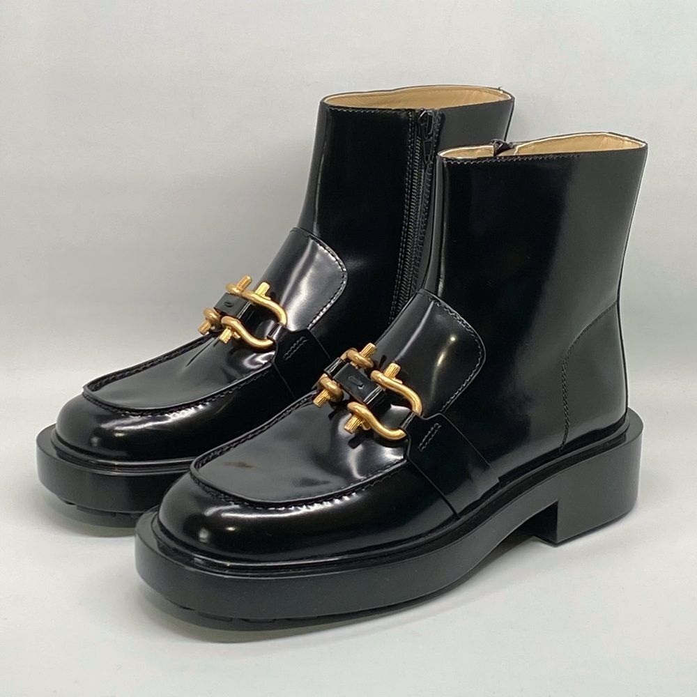 Bottega Veneta Monsieur glossed-leather ankle boots size 40